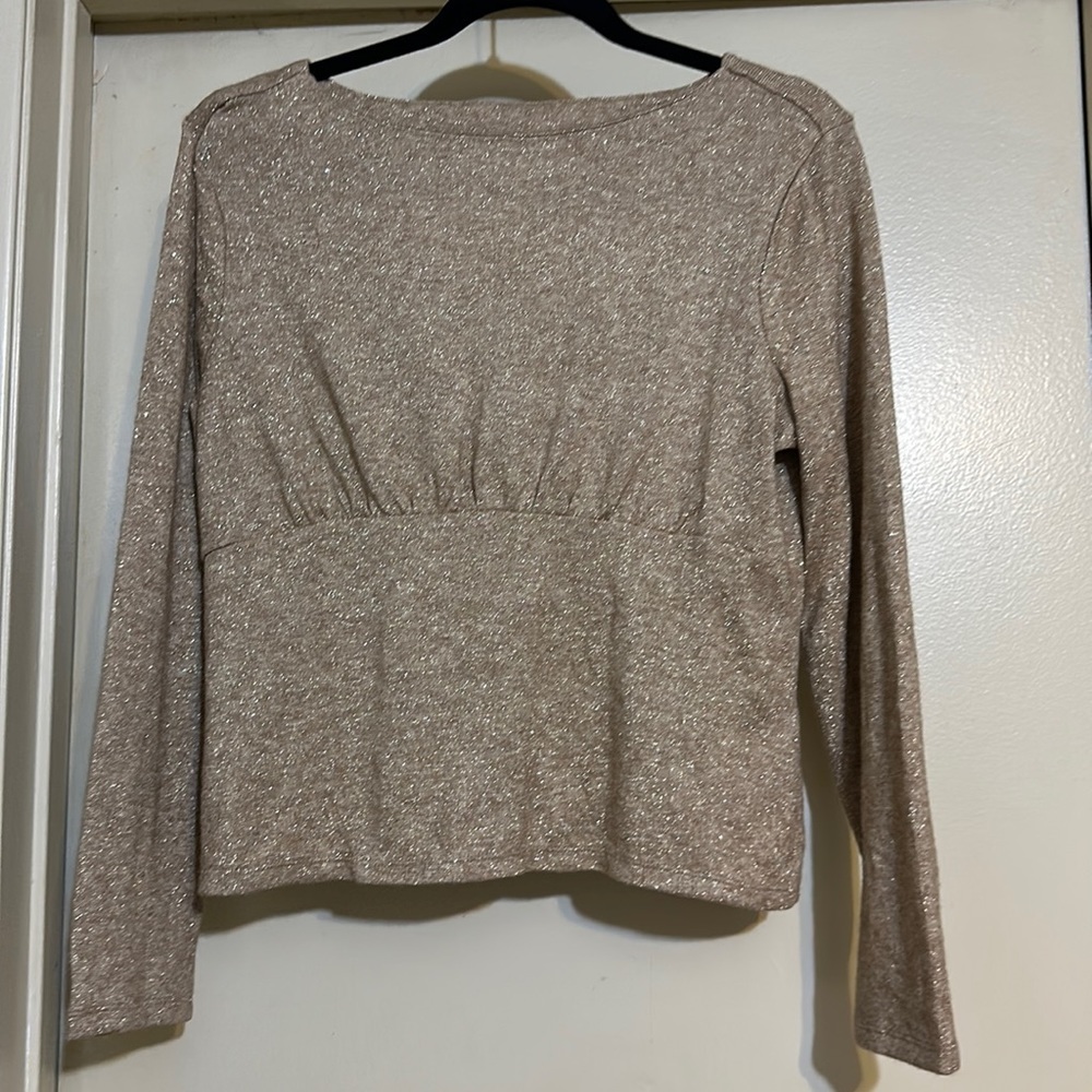 Banana Republic gold shimmer top - Picture 2 of 4